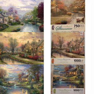 Thomas Kinkade Puzzles Set of 3